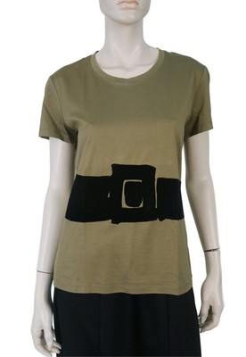 Vintage 90s YVES SAINT LAURENT YSL Sz L Trompe L'oeil Cotton T-Shirt Top