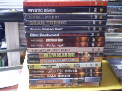 (18) Clint Eastwood DVD Lot: Pale Rider  Sudden Impact  Hang 'Em High  City Heat