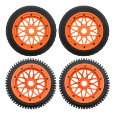 Front Rear Dirt Buster Wheel Rim Tyre 4PC for HPI Rovan KM baja 5b 5t buggy RC