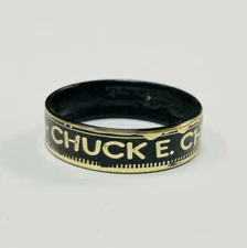 Powder Coated Coin ring made from 80s CHUCK E CHEESE COIN TOKEN size 4-12