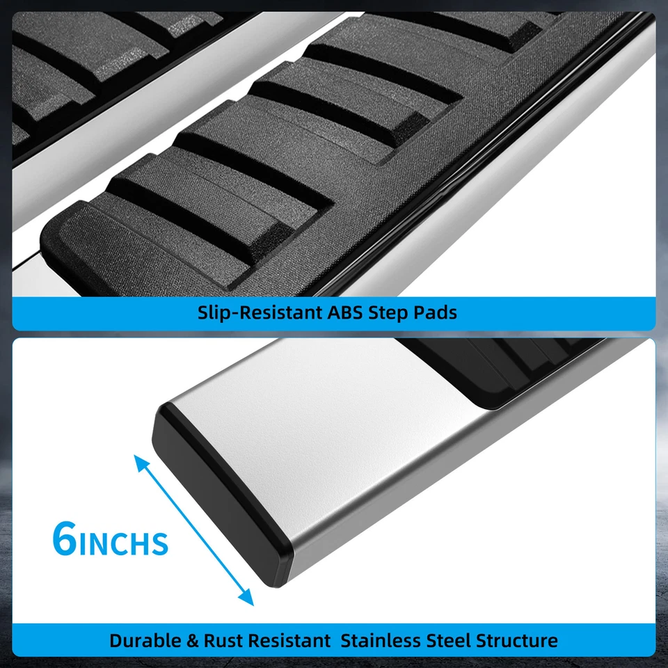 Running Board for 09-18 Dodge Ram 1500 Quad / Extended Cab 6" Nerf Bar Side Step Foto 4 de 4