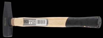 Schlosserhammer | 200 g heller Holzgriff 1/3 schwarz lackiert Karosserie KFZ