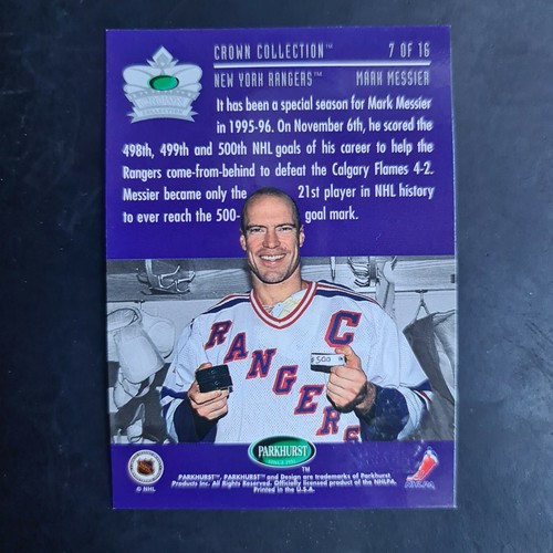 1995-96 Parkhurst International Crown Collection Gold Series 2 #7 Mark Messier - Bild 2 von 2