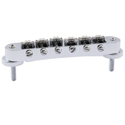 Musiclily Pro Chrome 10.4mm Roller ABR Tune-O-Matic Bridge M4 Stud For LP Guitar
