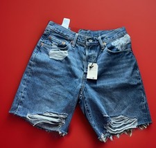 NEW Levi's 501 '90's Women's Mid-Rise Distressed Jean Denim Shorts SZ 26 NWT