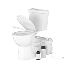 19" Macerating Toilet System with 500W Pump Upflush Toilet for Basement