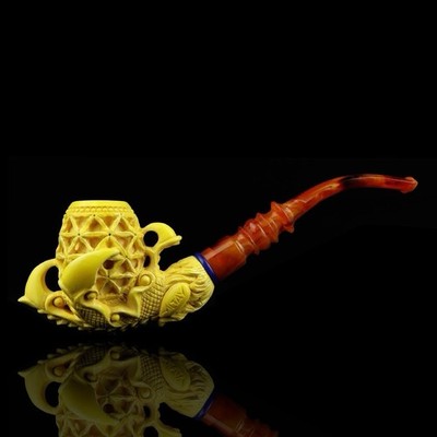 Ornate Fancy Eagle Claw Pipe  BY Altay  Block Meerschaum-NEW Handmade CASE#1951
