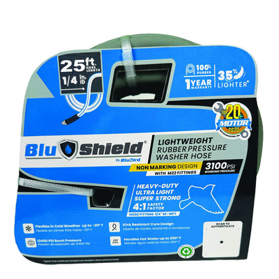 #ad PW1425 NMBluBird BluShield Rubber Pressure Washer Hose Assembly 1 4quot; x 25#x27; w M2 $42.46