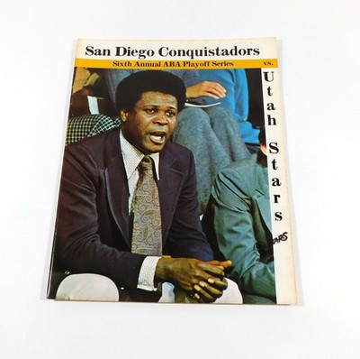 1973-74 ABA Basketball Playoff Program Utah Stars at San Diego Conquistadors