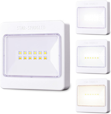 3 Pack 3.7  Dimmable Push Tap Lights, Stick on LED Touch Lights AA Battery Opera