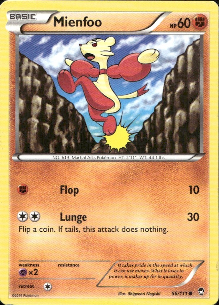 MIENFOO 56/111 Common Furious Fists Pokemon MP A16: 2