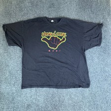 VTG Hawaii T-Shirt Mens 3XL Black Hang Loose Shaka Maui Graphic Cotton Casual