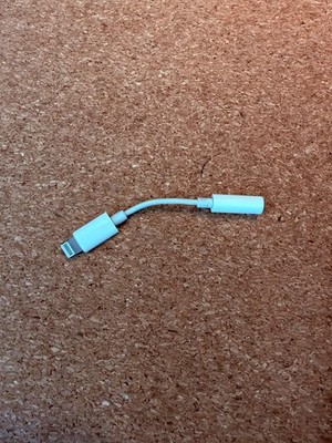 Apple Lightning to 3.5mm Headphone Jack Adapter Dongle iPhone AUX Cable White