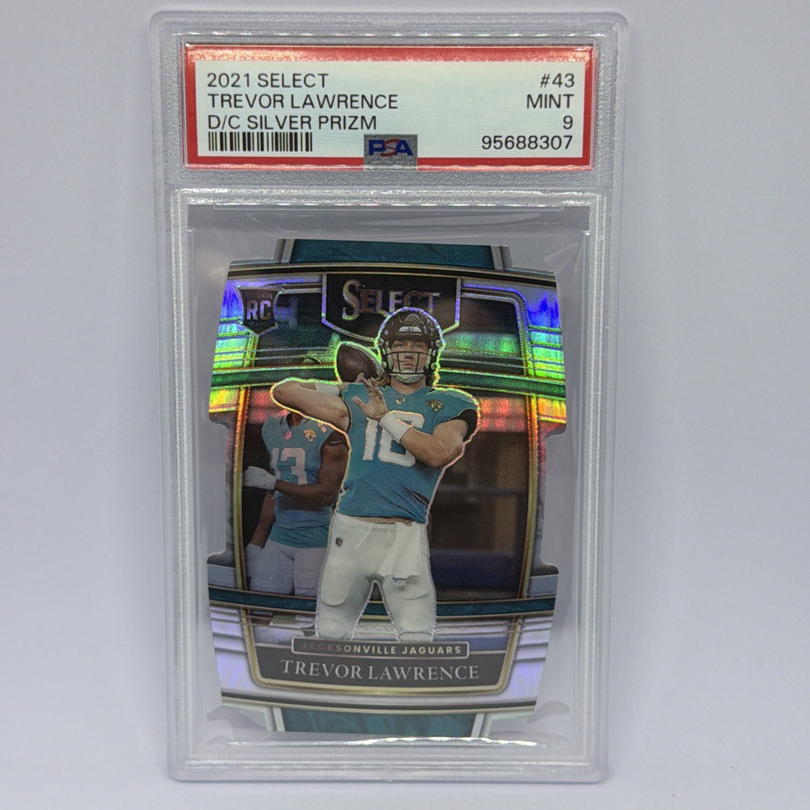 2021 Select Trevor Lawrence RC Silver Prizm Die Cut Concourse #43 Jaguars PSA 9