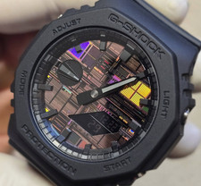 Casio G-SHOCK GA2100-1A1 With Custom IHW Silicon Wafer Dial.
