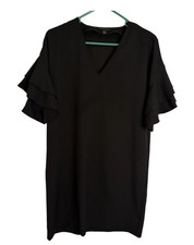 Banana Republic Black Short Sleeve Oversized Shift Dress