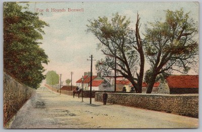 BENWELL Fox and Hounds Lane, Newcastle Postkarte postalisch gebraucht 1904