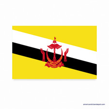 Brunei Flag Sticker Decal Car Bumper Truck Motorcycle Vinyl 5x3 USA Made