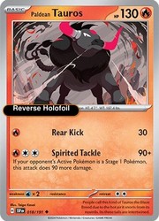 Paldean Tauros 018/191 Surging Sparks Reverse Holo