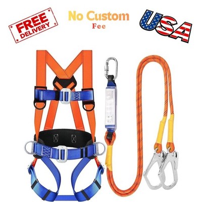 Safety Harness Fall Protection Kit: Full Body Roofing harnesses with Shock Absor