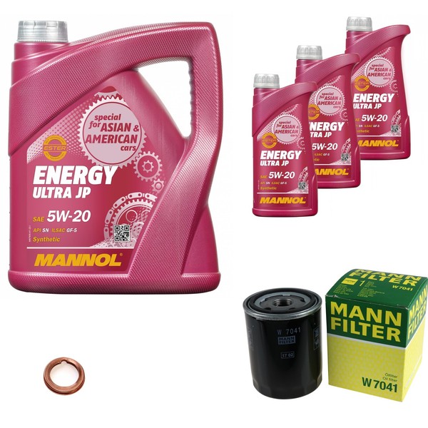 Mann Inspektionspaket 8L Mannol Energy 5W-20 FüR Nissan Vanette Bus 2.4I-image