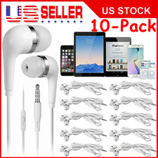 New 10-Pack 3.5mm In-Ear Earphones Headphones Earbud with Mic for iPhone Samsung