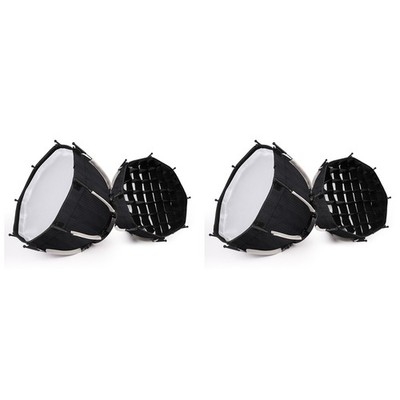 2Stück 30 cm Achteckige Softbox, -Bowens-Halterung, Schnellverschluss, Wabe1136