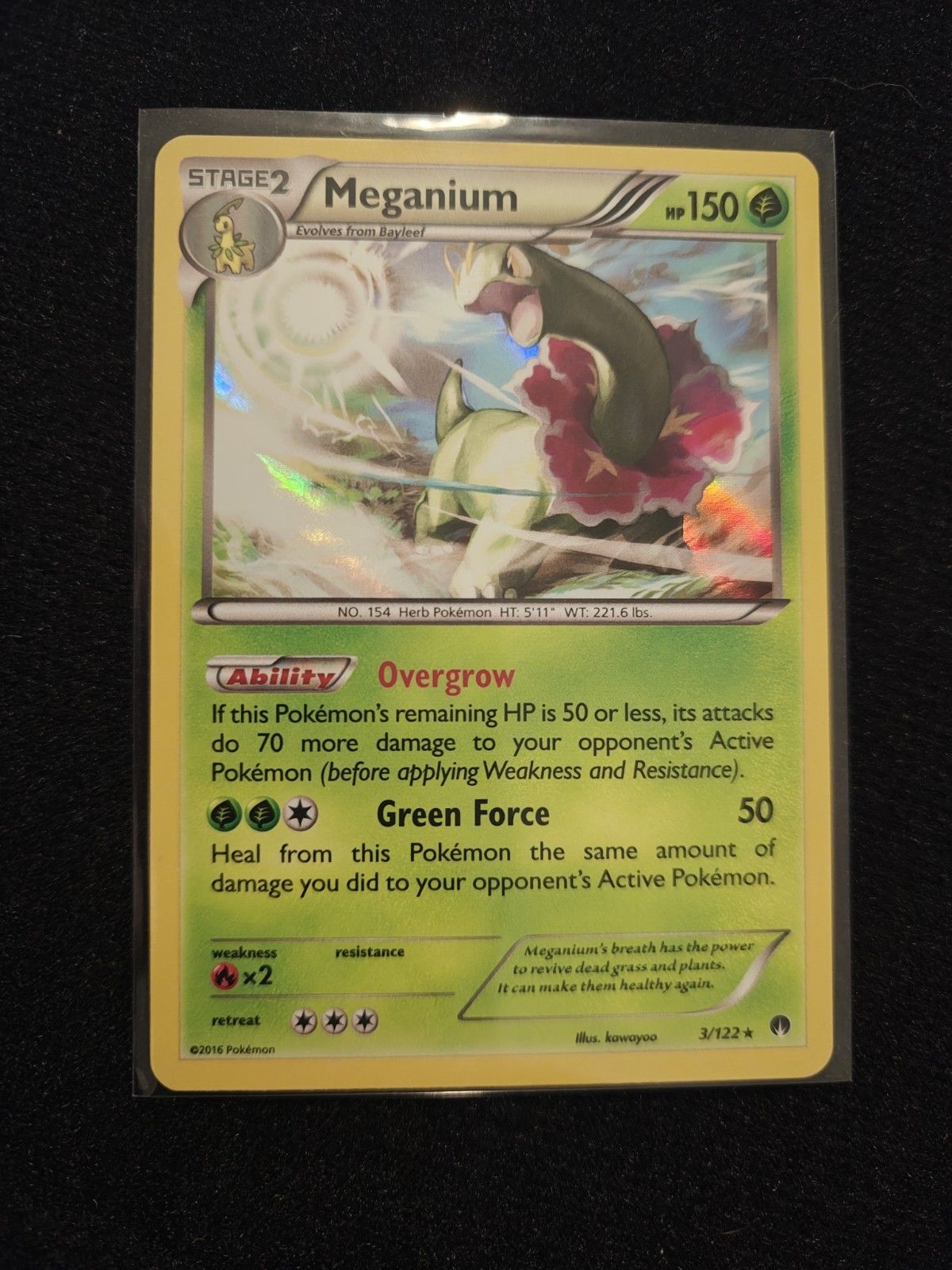 The Pokémon Company Meganium 3/122 Breakpoint Holo Rare Stage 2 150HP