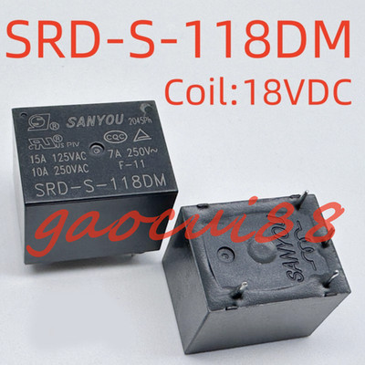 2PCS SRD-S-118DM SRDS118DM 18VDC SANYOU Relay NEW FREE SHIPPING