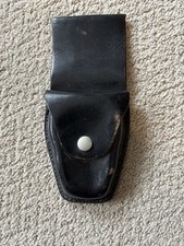 Black Leather Handcuff Case used With Belt Loop