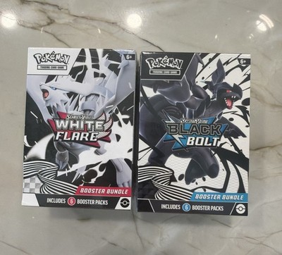 Pokemon TCG Scarlet Violet Black Bolt + White Flare Booster Bundle 2 Pack NEW