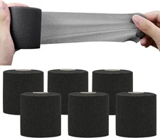 6 Rolls Pre Wrap Tape Athletic 72 Yards Foam Underwrap Athletic Tape Sports P...