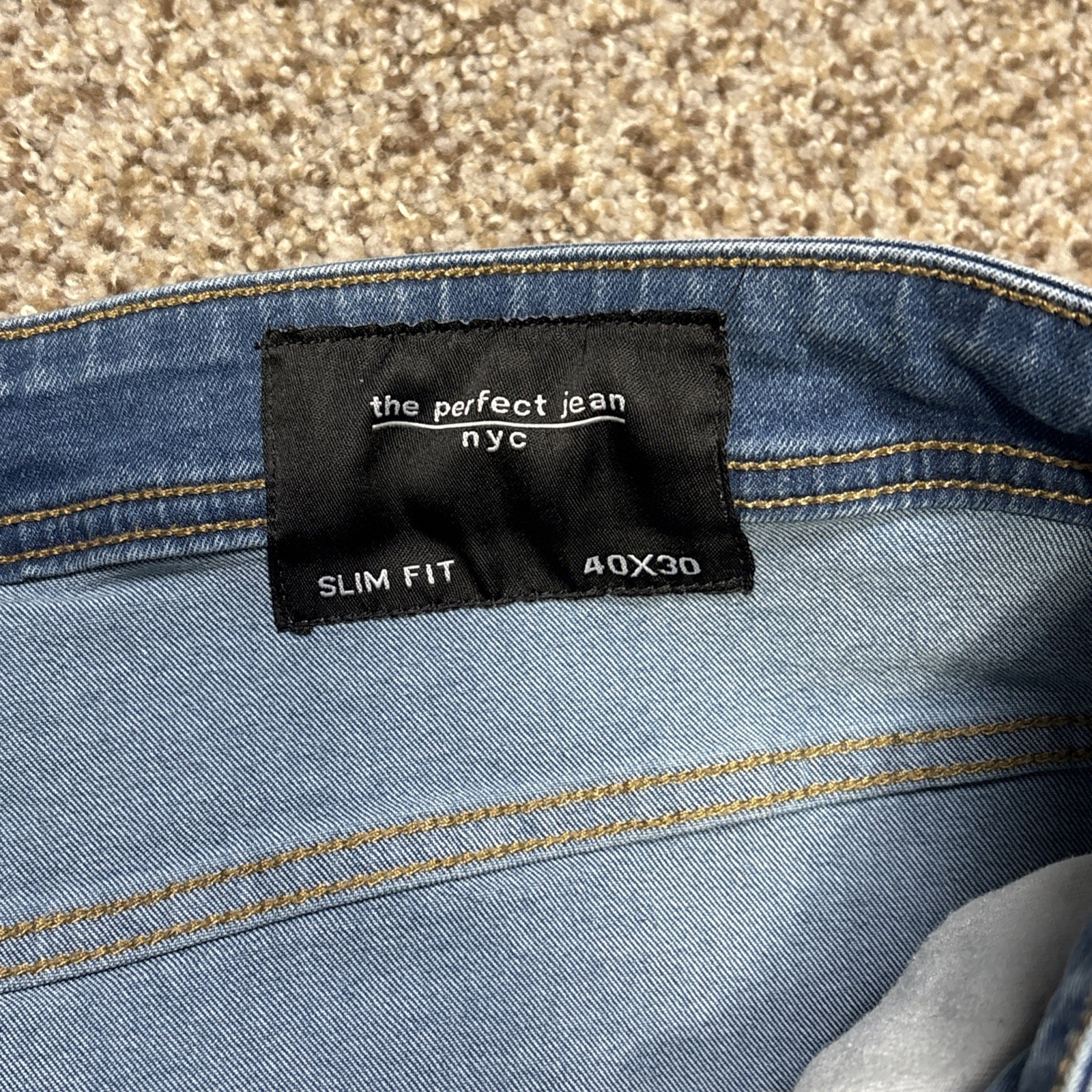 The Perfect Jean NYC Slim Fit Med Denim Blue Mens 40x30 (39x30) - View 4