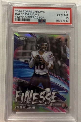 2024 TOPPS CHROME FINESSE REFRACTOR #F1 CALEB WILLIAMS PSA 10