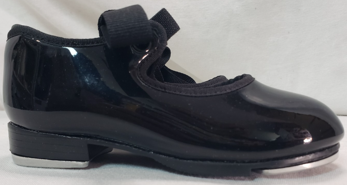 Capezio Jr. Tyette Scarpe Da Tip Tap Per Bambine E Ragazze - Colore Nero Lucido, Fodera In Cotone Con Stampe - 2