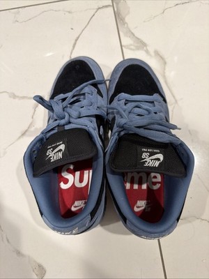 Nike SB Dunk Low Supreme 94 Ocean Fog US 10 Used without Box HQ8487-400