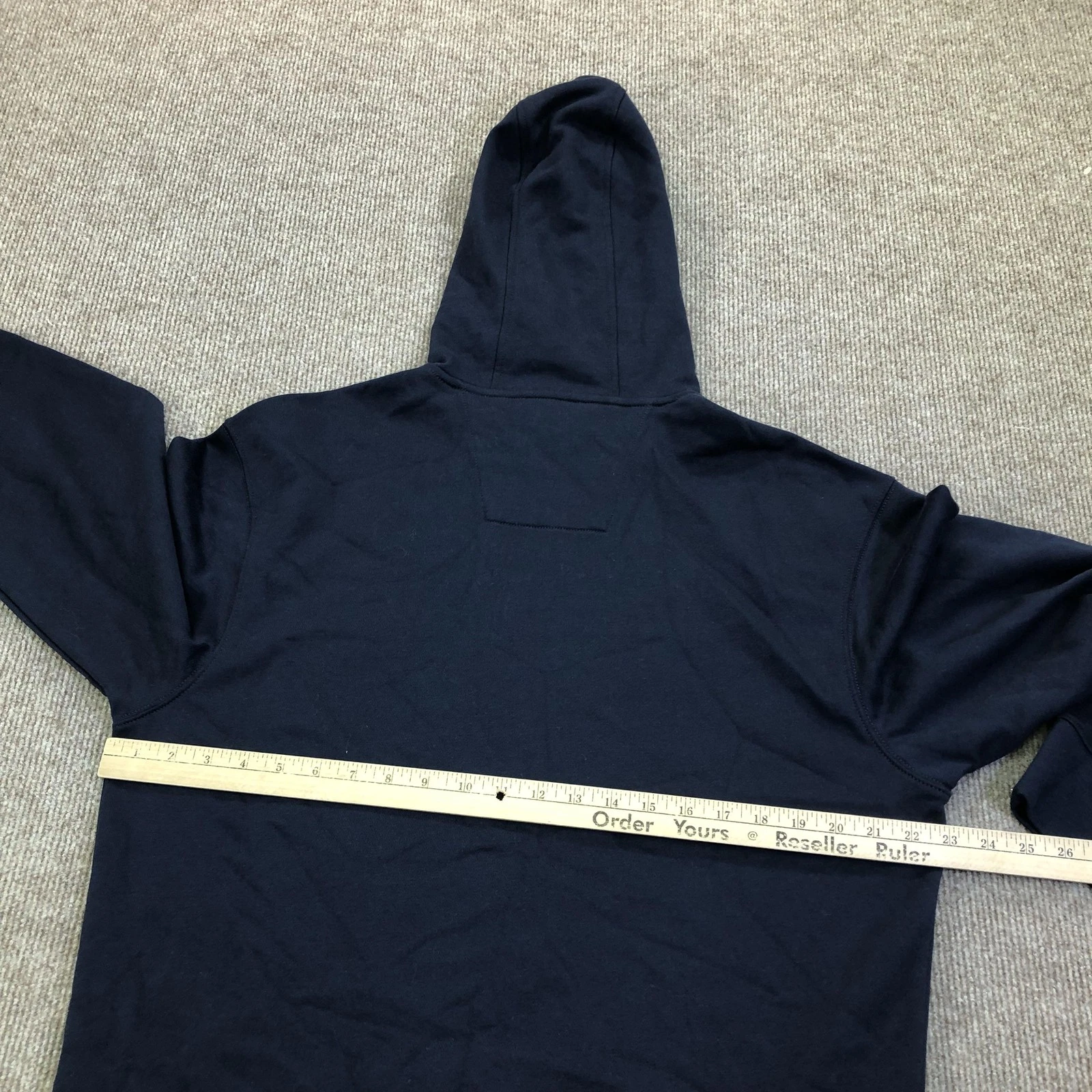 Nautica Hoodie Sweatshirt Mens Medium Blue Fleece Pullover Nautica EST 1983 Logo image 11