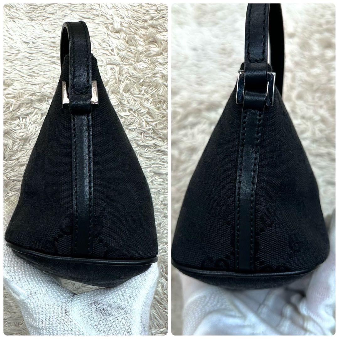 GUCCI GG Canvas Black Accessory Pouch Women's Small Bag Authentic thumbnail 5