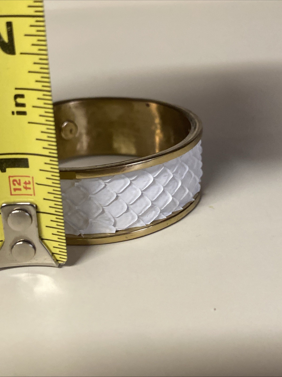 TAYLOR AND TESSIER PYTHON CUFF BRACELET White - image 3