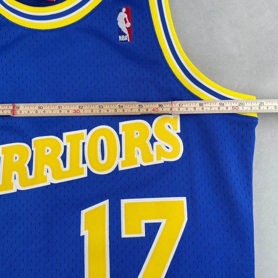 Golden State Warriors Jersey Men M Blue Mitchell & Ness Swingman Chris Mullin 17 - Image 3 of 4