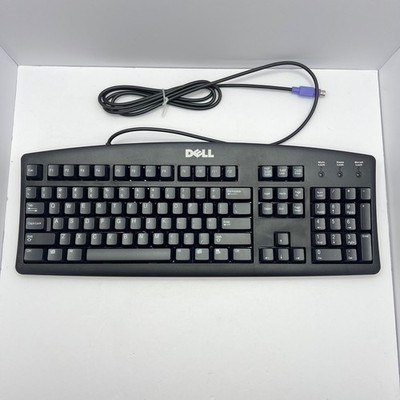 NEW in Box Dell Black PS/2 Wired Keyboard RT7D20 Mechanical Feel QWERTY 104 Key