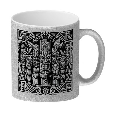 Tiki Figuren Glitzer-Kaffeebecher