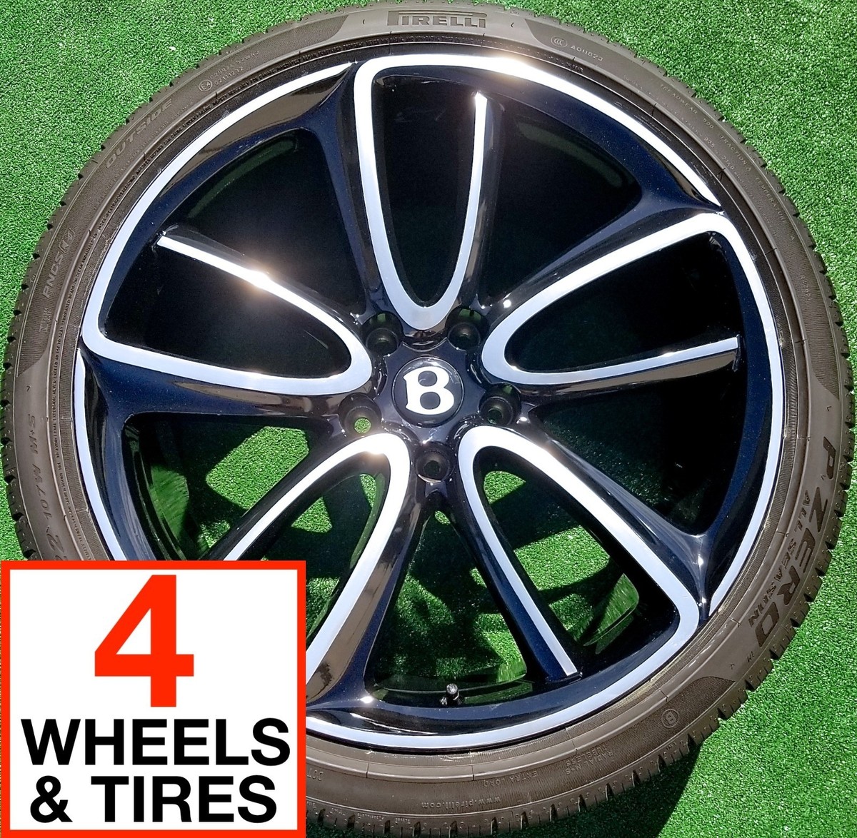 BENTL METTA Mサイズ PERFECT Factory Bentley Continental Wheels New Tires 22 inch Black