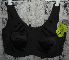 WACOAL SIMONE HIGH IMPACT U/W SPORTS BRA 855170 BLACK 38DD NWT SHIP FREE TO U.S.
