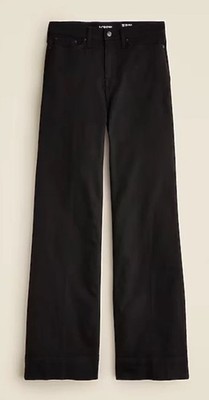 J.CREW Denim Trouser 1996 Semi-Stretch Plus Size US 20 35 Black NEW Casual CC557