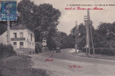 MAROMME LA COTE DE LA VALLETTE RÜCKENAUSFAHRT FAHRRAD STEMPEL HENRI BEAUCHAMP LE HAVRE