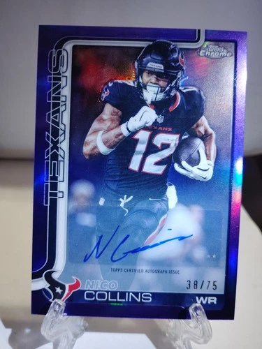 2025 Topps Chrome Nico Collins Chrome Autographs (RAW)
