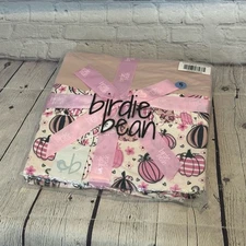 Birdie Bean Ruffle Toddler Pumpkin Bamboo Blanket