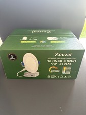 Zouzai 12 Pack 4" Dimmable LED Recessed Panel Light 9W 810LM 5CCT White Trim