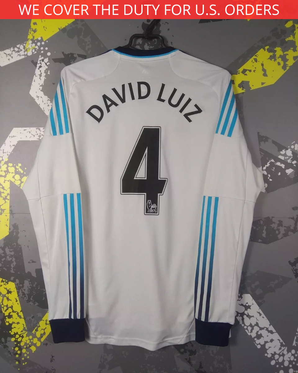 David Luiz Chelsea Long Sleeve Away football shirt 2012 2013